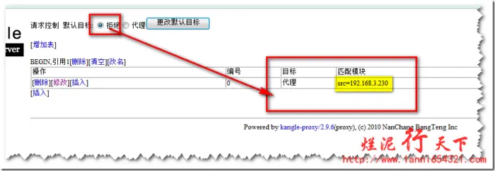 kangle代理服务器模块组合使用、限制IP和限制访问指定网站