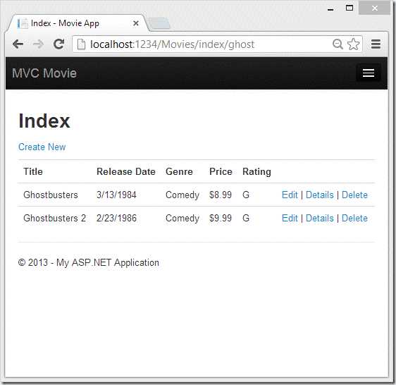 ASP.NET MVC 5 - 验证编辑方法(Edit method)和编辑视图(Edit view)