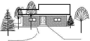 FreeHand绘制一幅房屋与庭院的建筑外景概念图