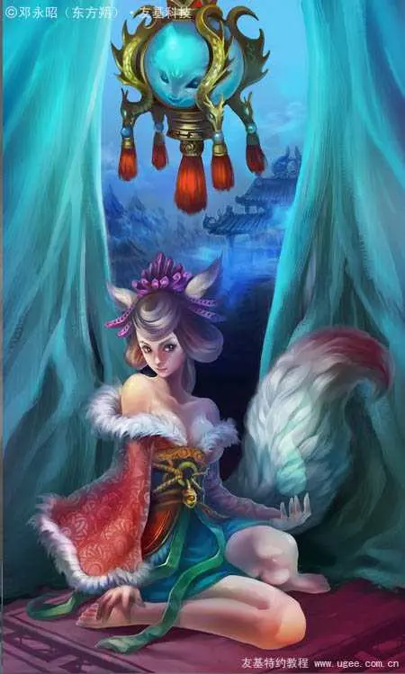 photoshop鼠绘传说中的美丽狐仙