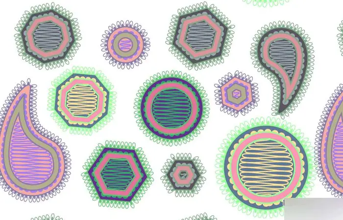 AI简单绘制漂亮的波西米亚风情的花纹