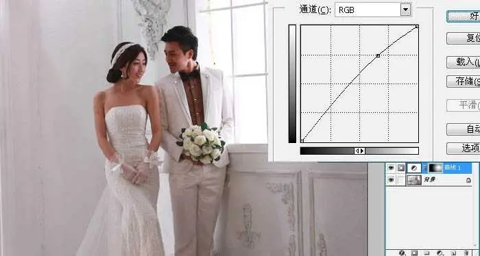 Photoshop将室内婚片调制出柔和的韩系淡暖色效果