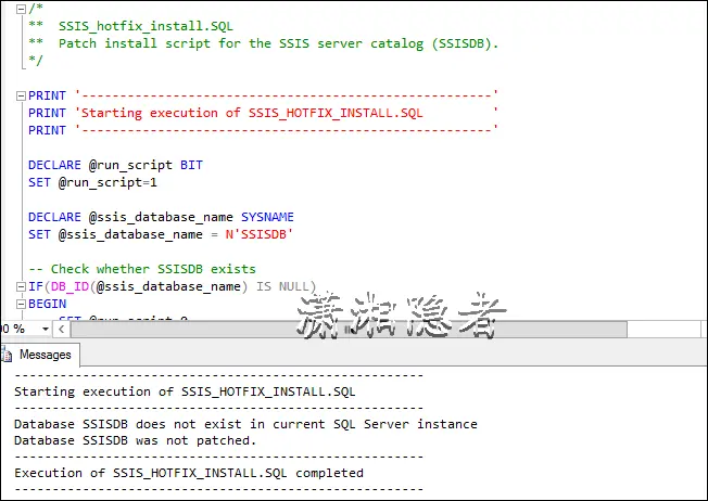 SQL SERVER 2012启动失败 because upgrade step 'SSIS_hotfix_install.sql' 失败