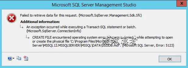 SQL SERVER 2012启动失败 because upgrade step 'SSIS_hotfix_install.sql' 失败
