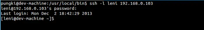 SSH常用命令选项