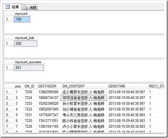 SqlDataReader对象的NextResult方法读取存储过程多个结果集