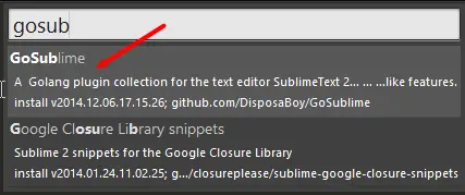 go：windows下用sublime Text搭建go语言开发环境