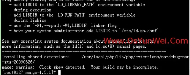 Linux下PHP安装配置MongoDB数据库连接扩展