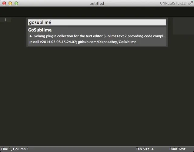 Mac系统搭建Go语言Sublime Text 2环境配置