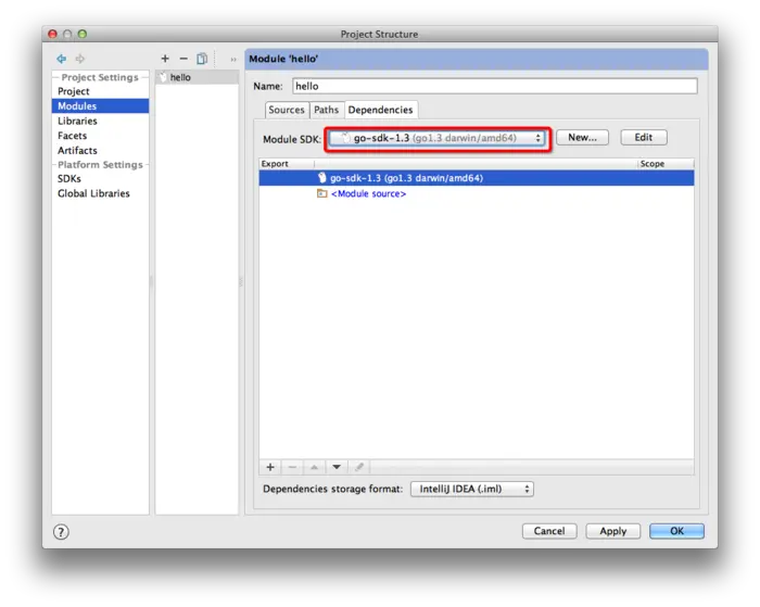 Mac OSX下Go语言开发环境的搭建与配置--使用InteliJ IDEA 13