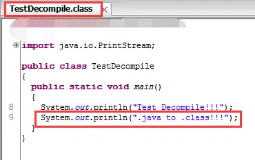 简单的反编译class文件并重新编译的方法