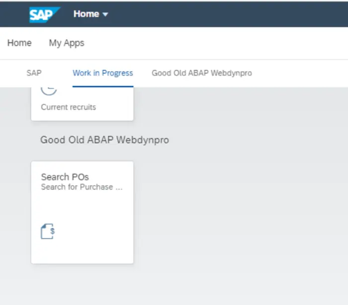 把经典的ABAP webdynpro应用配置到SAP Fiori Launchpad里