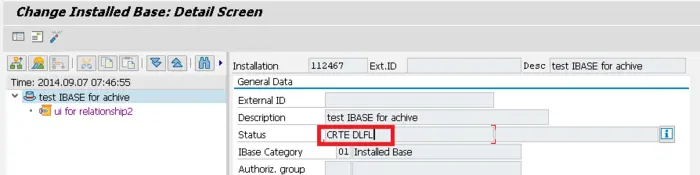 SAP CRM IBASE的archive方法