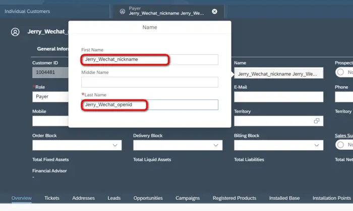 SAP Cloud for Customer里的individual customer OData服务